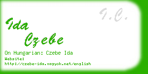 ida czebe business card